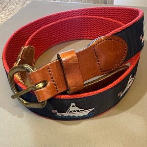 Vintage Boat Print Belt